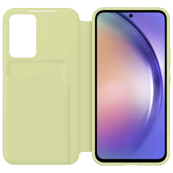 Husă pentru smartphone Samsung Galaxy A54 5G Flip Cover View PU Lime Green photo 3