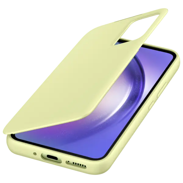 Husă pentru smartphone Samsung Galaxy A54 5G Flip Cover View PU Lime Green photo 4