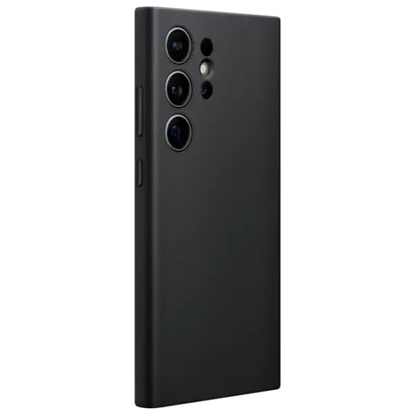 Husă pentru smartphone Samsung Galaxy S24 Ultra Back Piele ecologică Black photo 3