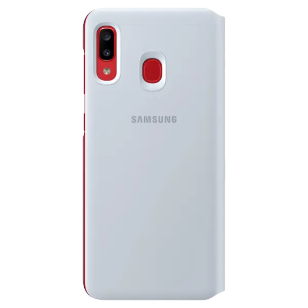 Husă pentru smartphone Samsung Galaxy A20 Flip Wallet PP Red White photo 2