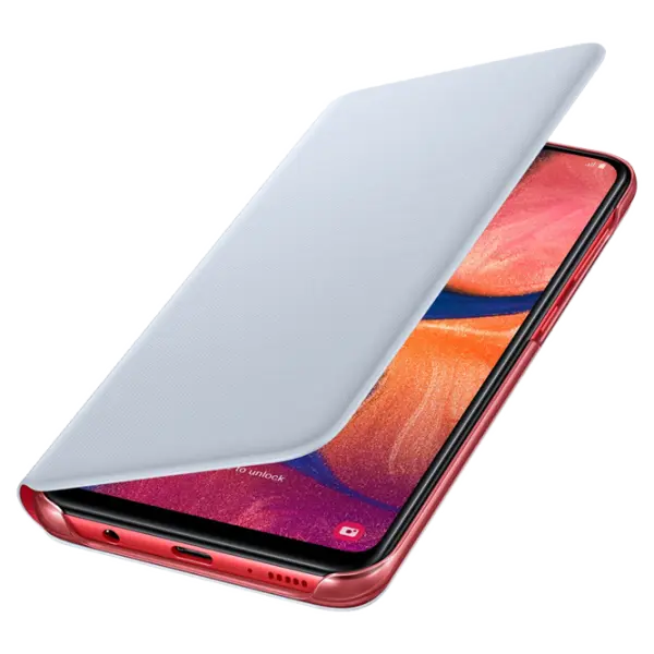 Husă pentru smartphone Samsung Galaxy A20 Flip Wallet PP Red White photo 4