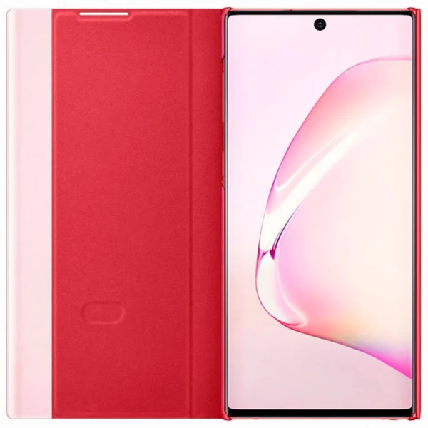 Husă pentru smartphone Samsung Galaxy Note 10 Flip Cover View PU Red photo 3