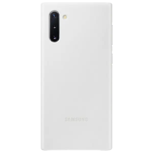 Husă pentru smartphone Samsung Galaxy Note 10 Back Piele White photo 1