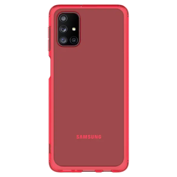 Husă pentru smartphone Samsung Galaxy M31s Back TPU Transparent Red photo 1