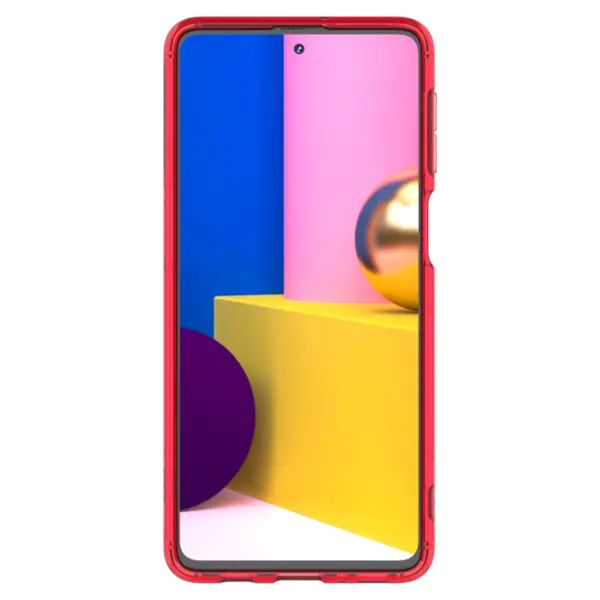Husă pentru smartphone Samsung Galaxy M31s Back TPU Transparent Red photo 2