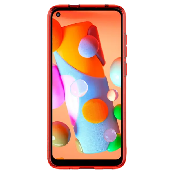 Husă pentru smartphone Samsung Galaxy A11 Back TPU Transparent Red photo 2