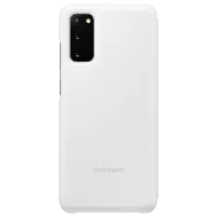 Husă pentru smartphone Samsung Galaxy S20 LED Flip Wallet Silicon White