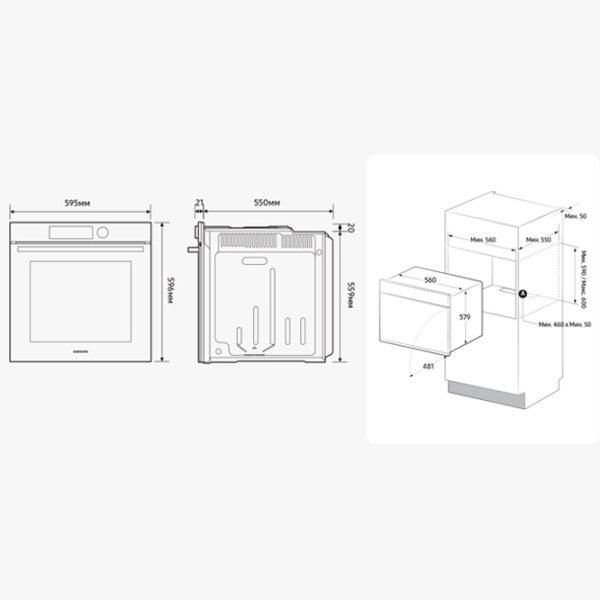 Cuptor încorporabil Samsung NV7B4125ZAS/WT 76 l 3850 W Silver photo 12