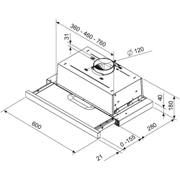 Вытяжка Samsung NK24M1030IS/UR 392 м3/ч Нержавеющая сталь photo 6
