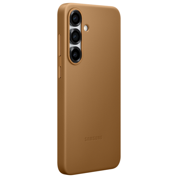 Husă pentru smartphone Samsung Galaxy S25 5G Back Piele ecologică Gold photo 4