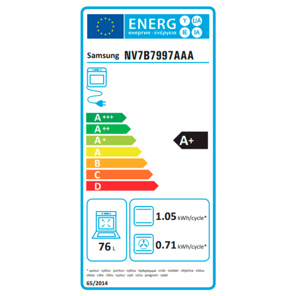 Духовой шкаф Samsung NV7B7997AAA/WT 76 л 3950 Вт Бежевый photo 12