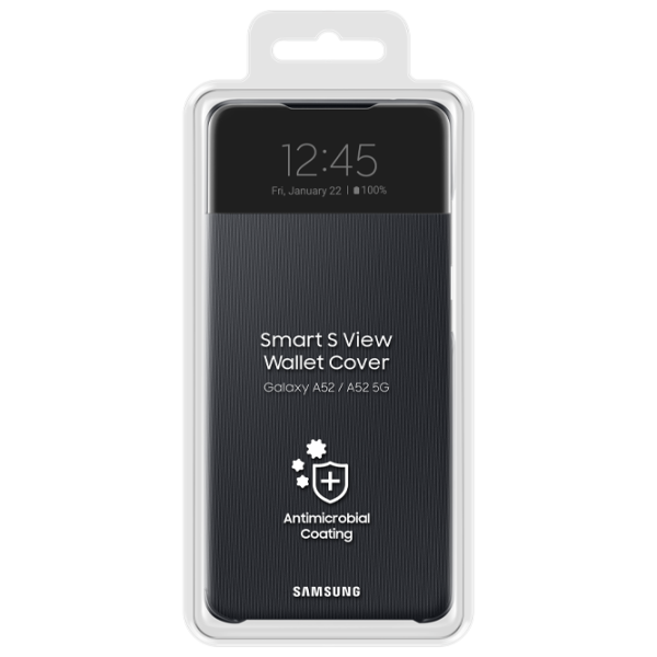 Чехол для смартфона Samsung Galaxy A52 Flip Cover View ПК Черный photo 5