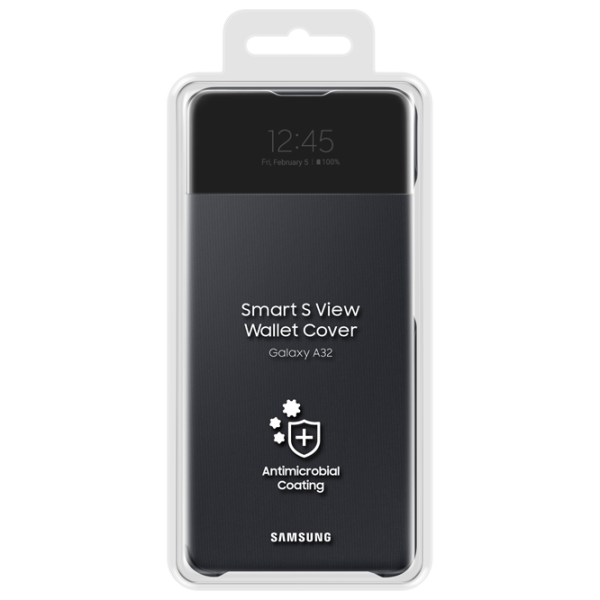 Husă pentru smartphone Samsung Galaxy A32 Flip Cover View PC Black photo 5