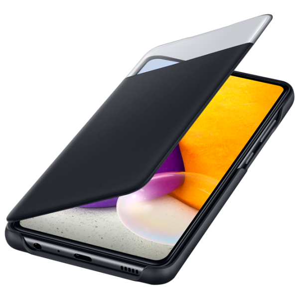 Husă pentru smartphone Samsung Galaxy A72 Flip Cover View PC Black photo 3