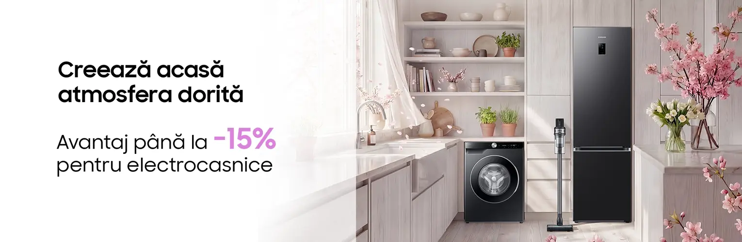 Bucură-te de avantaj până la 15% la tehnică Samsung!