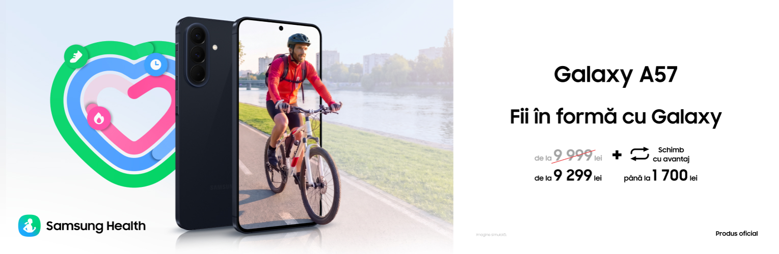 Galaxy A57 disponibil cu avantaj la Samsung Store!
